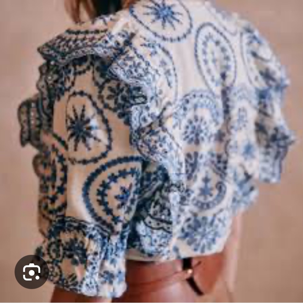 Sézane south blouse. Like new. Size 40 - Picture 3 of 8